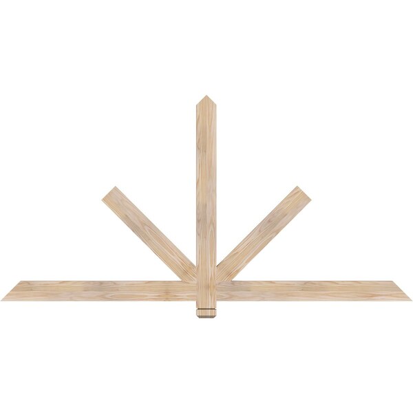 Ekena Millwork Kennewick Smooth Timber Gable Bracket, Douglas Fir, 72"W x 36"H x 1 1/2"D x 3 1/2"F, 12/12 Pitch GBW072X36X0204KEN00SDF - main